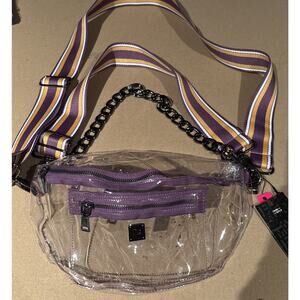 Think Royln Clear Stadium Bag Purple Gold White Strap LSU Colors NWT MSRP $128